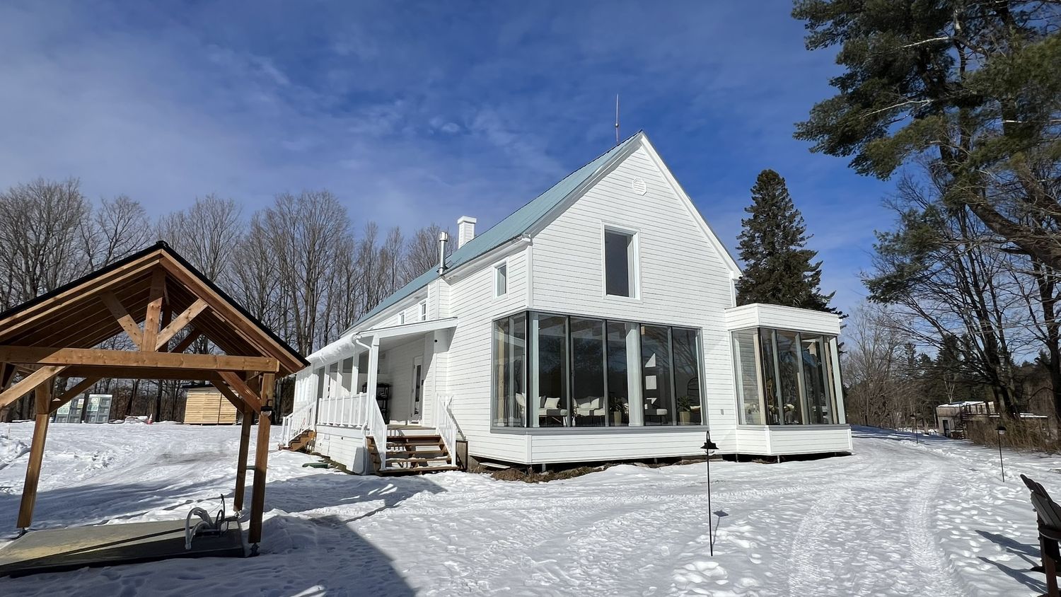 House Exterior from a Home extensions project near Sherbrooke (Estrie) by Constructif Inc.