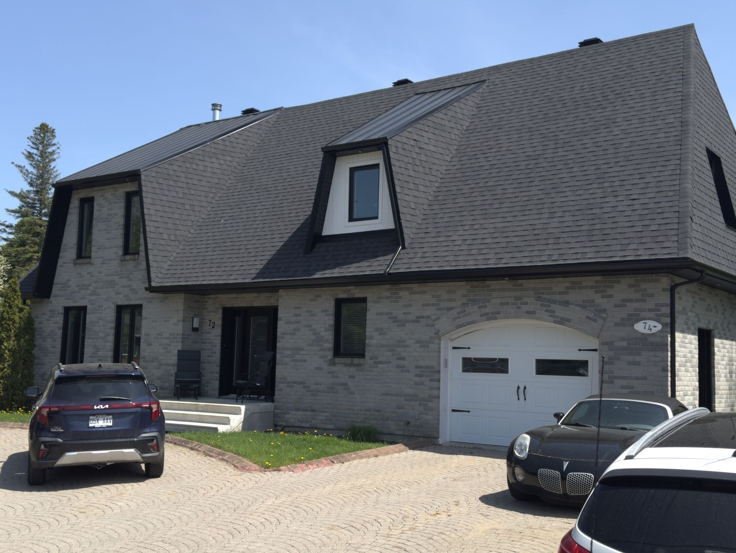 Façade avant d'un projet de Maisons unifamiliales près de Québec/Lévis (Ville de Québec) de Groupe Habitech