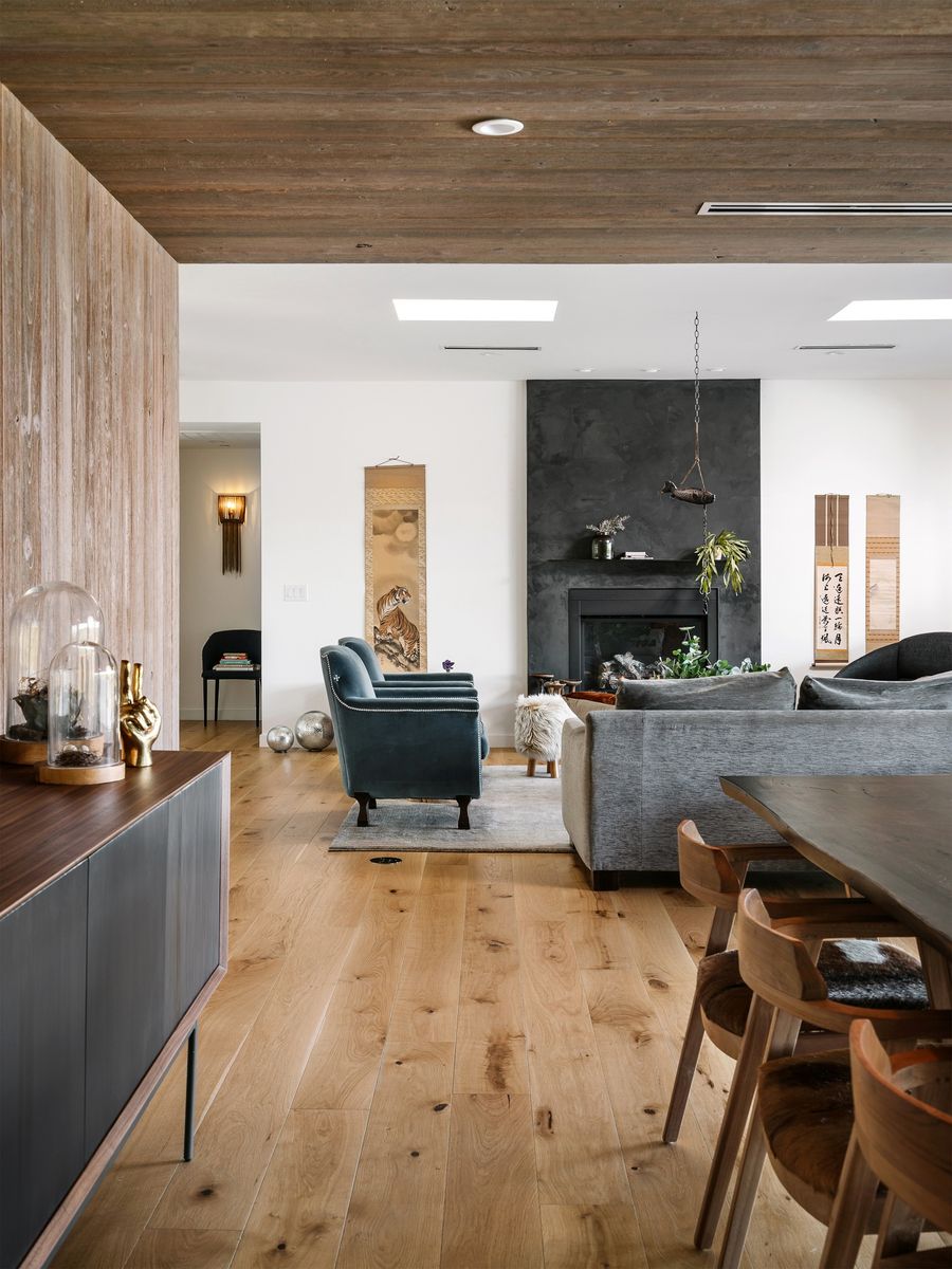 Living Room from a Single family homes project near Austin by Clark Richardson Architects