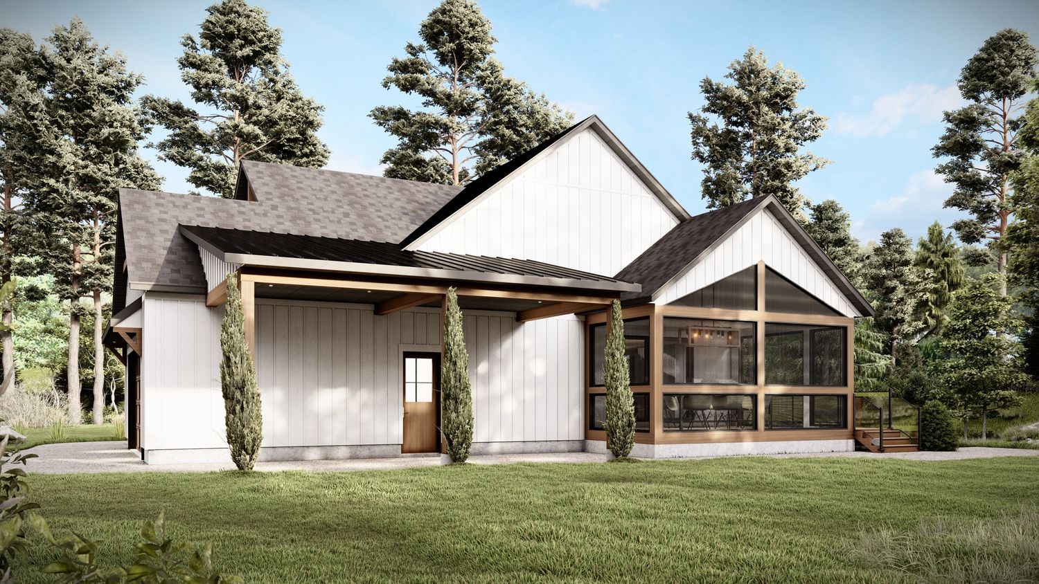 Renderizado en 3D de un proyecto de tipo Viviendas unifamiliares cerca de Saint-Jérôme (Laurentides) por Conception G.R