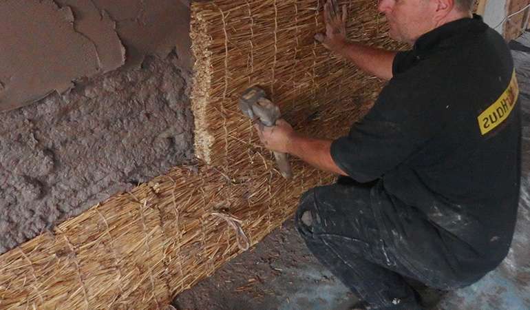 Isolant naturel pour la maison à base d'herbe à éléphant