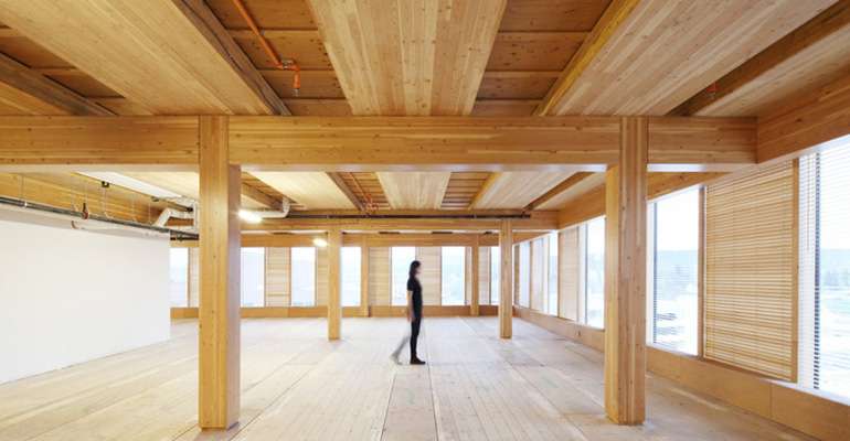Interior finishing with CLT Cross Laminated Timber