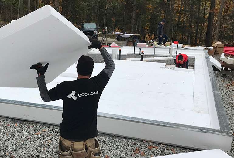 The solar air heated floor in the Ecohome concept house