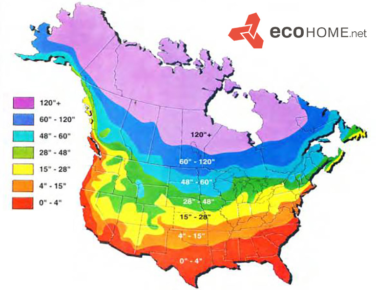 Frost Line Depth Map Canada
