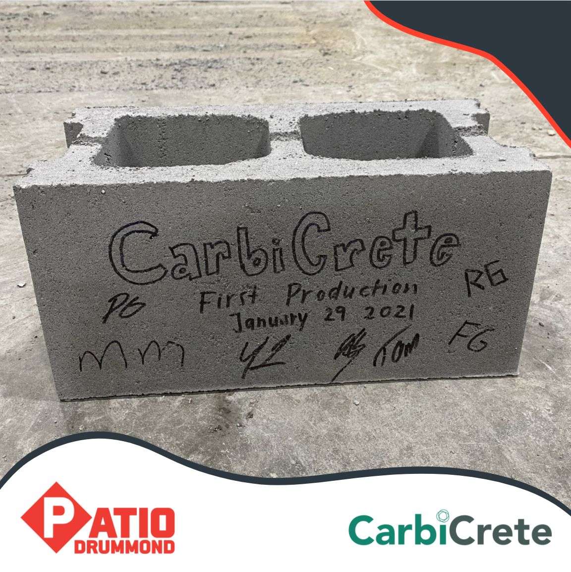 Blocs de béton (CMU) à carbone négatif - Maintenant en production au Québec