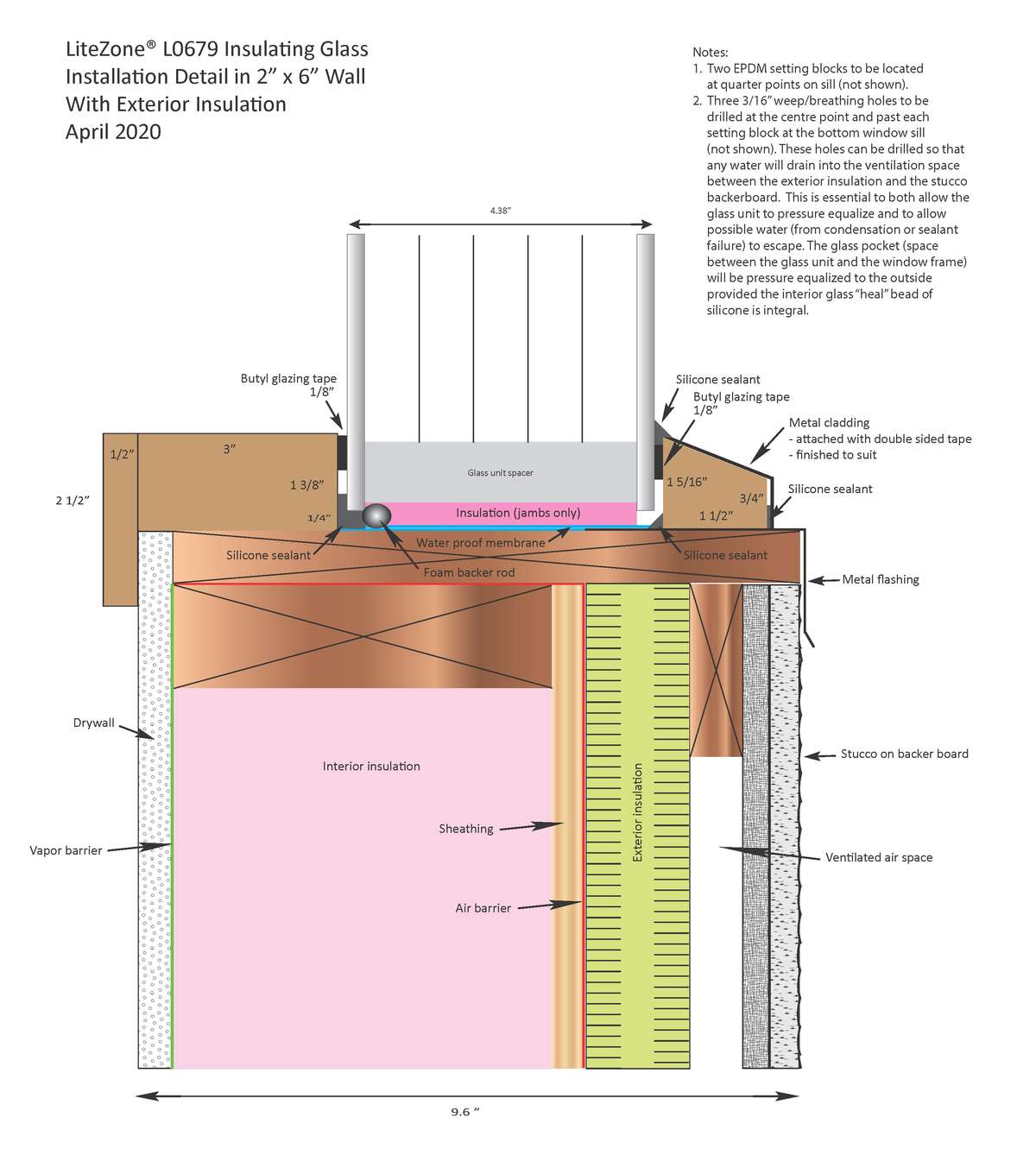 How to fit suspended-film sealed units direct into a wall assembly architectural details