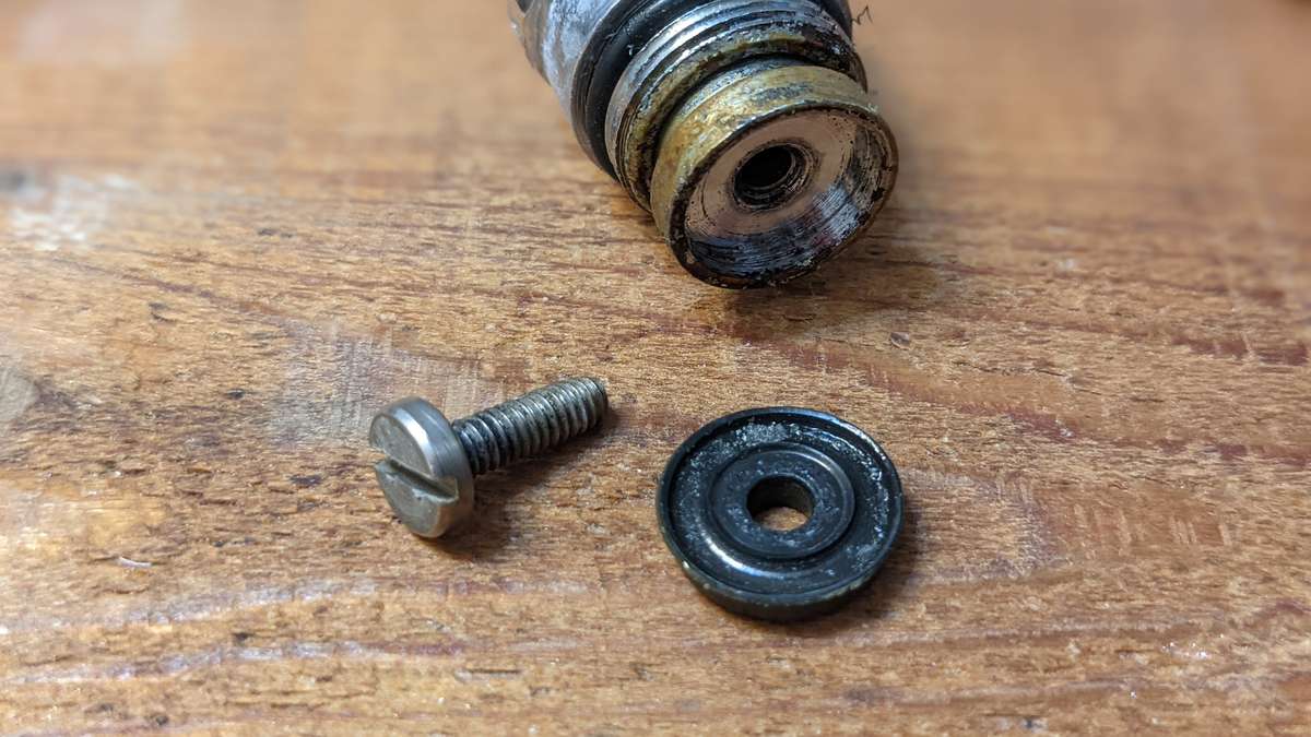 This is what a well used and dripping faucet washer looks like