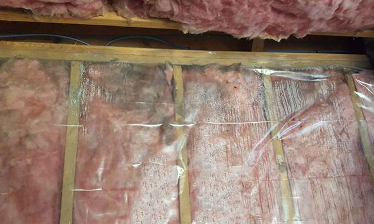 Vapor barriers should never be installed on the interior of a basement wall as it keeps walls wet and leads to rot and mold