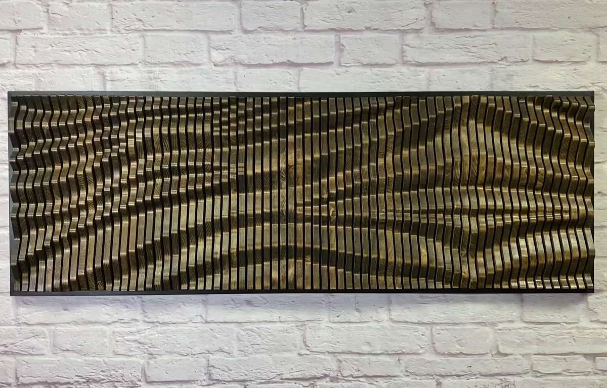 Artistic wooden acoustic panels absorb ambient noise in homes 