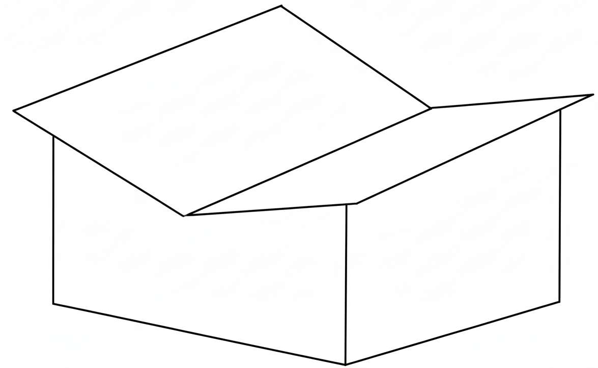 A line drawing off a butterfly roof design on a  home