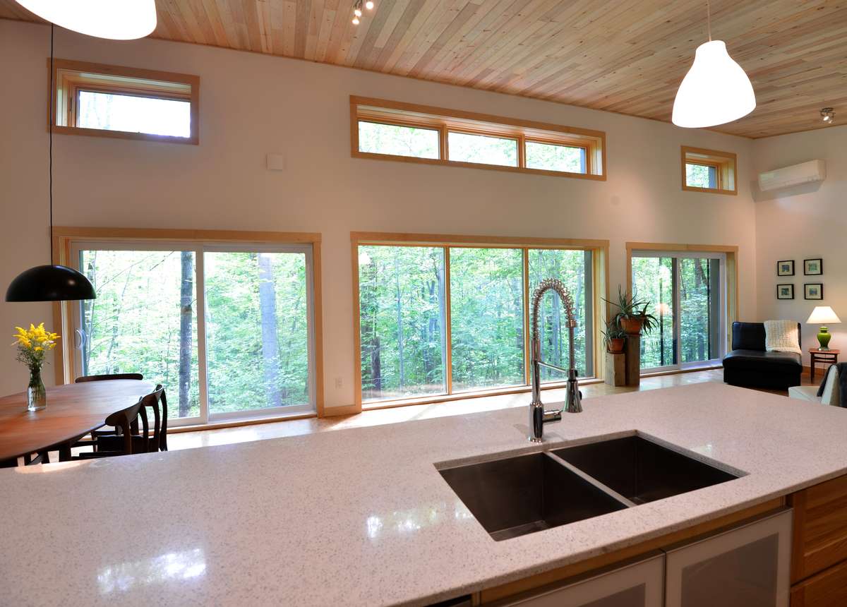 recycled counter top in the Ecohome LEED Platinum Edelweiss House