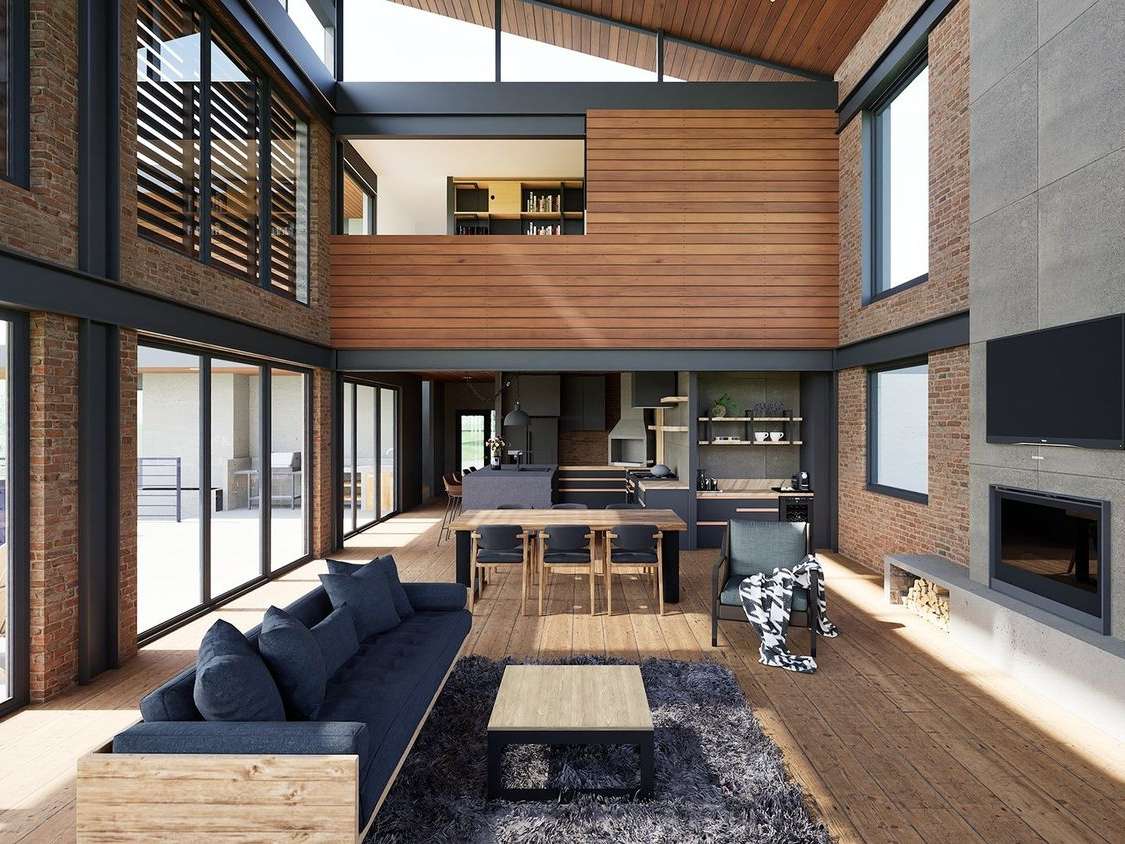 Architect designed open concept high ceiling passive heated home