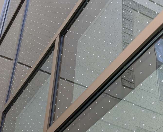 Bird safe window film patterns help prevent bird collisions.