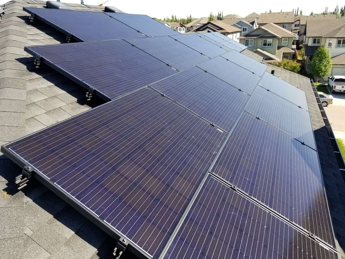 Residential roof top PV solar array 