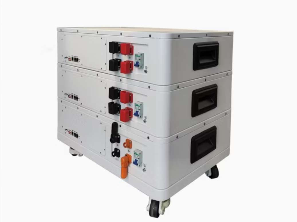 Stackable home batteries in a garage