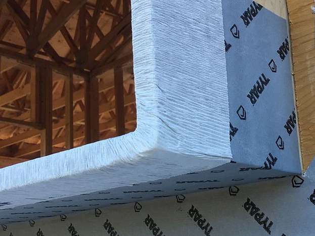 Built out window bucks to allow for exterior seamless insulation