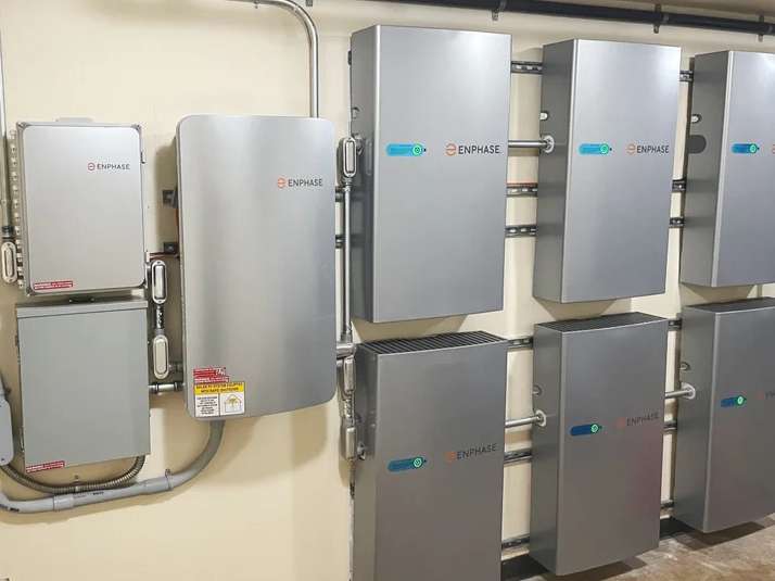 Enphase IQ Batteries installed in a home