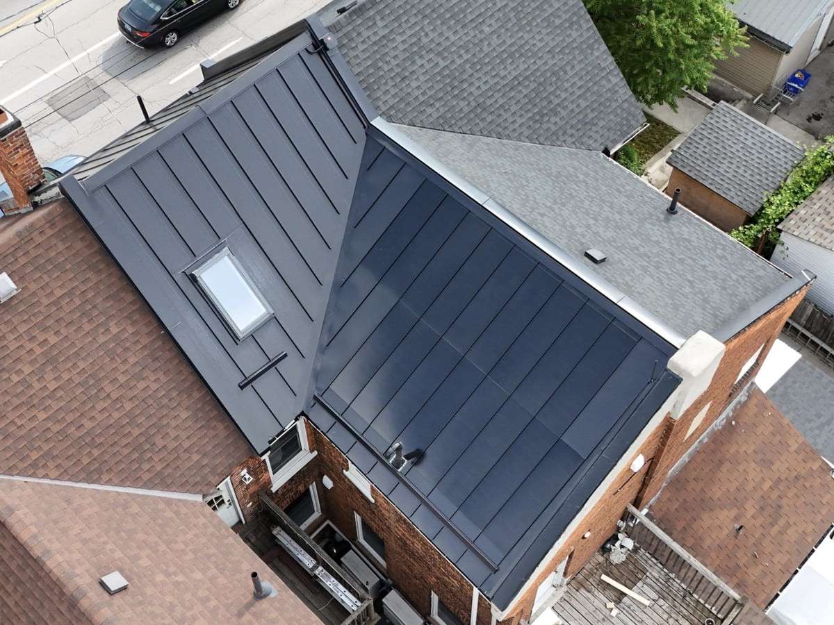 BIPV roof in Vancouver that looks like normal metal roofing