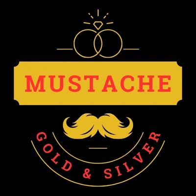 Mustache Gold And Silver